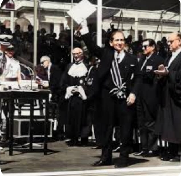 A dignitary wearing ceremonial regalia at Malta's independence celebrations